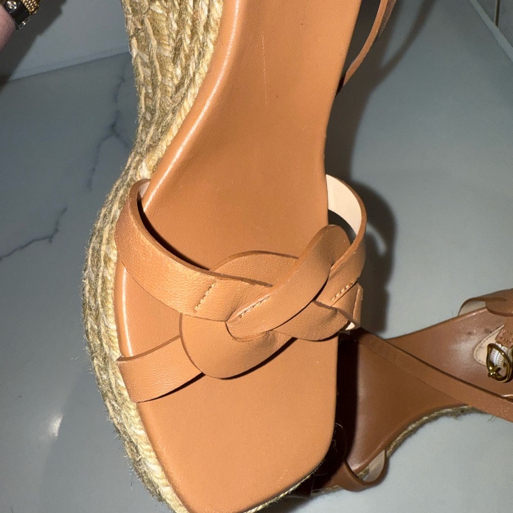 Like new Stuart Weitzman Brown Wedge Sandals - Picture 11 of 13